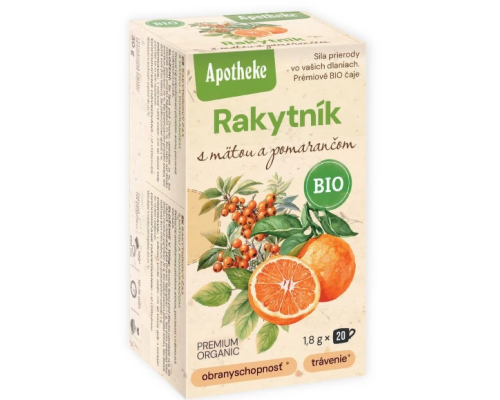 Smiltsērkšķu tēja ar piparmētru un apelsīnu BIO 20x1,8g